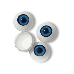 1 Pair 20mm Realistic Dolls Eyes Half Round Hollow Back Fake Eyeballs DIY Halloween Prop Horror Mask Doll Bear Animals Making