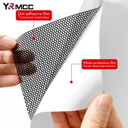 Car Tint Perforated Mesh Film Fly Eye One-way Privacy Window Film Mesh Light Headlight Wrap Sticker Black Polka Dot Office Glass