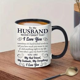 Mugs 11oz To My Husband Wife Coffee Mug Ceramic Cups Summer Winter Drinkware Birthday Gifts Valentine's Day