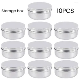 Storage Bottles 10 Pcs 50/100ML Aluminium Jars Refillable Empty Metal Pot Mini Portable Container Travel Sample For Cosmetic Jewellery