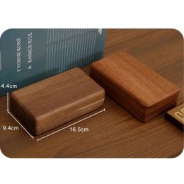 Travel Retro Wooden Jewellery Box Packing Wedding Ring Necklace Bracelet Organiser Women Men Display Box Gift for Couple