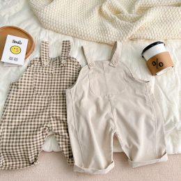 Trousers MILANCE 2022 Spring Baby Pants Corduroy Girls Overalls Plaid Trousers Baby Jumpsuits