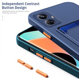 For Realme 10 Pro+ 5G Case Candy Card Slot Wallet Silicone Soft Back Cover Realmi 10 Pro Plus Realme10 4G Camera Protect Fundas