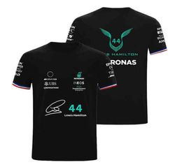 F1 Formula One 44 Lewis Hamilton T Shirt 63 George Russell Fan Breathable Jersey Summer TShirt ANG Petronas Edition Children Clot4583896