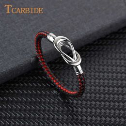 Bangle New Arrivals Beautiful Women Leather Bracelet Stainless Steel Accessories Cross Magnetic Buckle Elegant Small Adorn Article Gift 24411