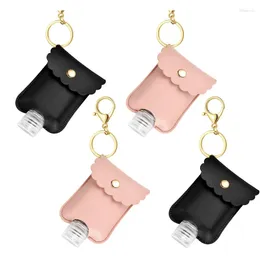 Storage Bottles 60ml Portable Hand Sanitizer Gel With Holster Keychain Sub-Bottle Travel Refillable Plastic Alcohol/Hand