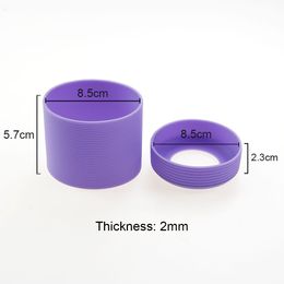 Silicone world 2pcs/set 8.5CM Silicone Cup Bottom Protective Cover Cup Holder 85MM Silicone Cup Cover Glass Cup Sleeve Non-slip