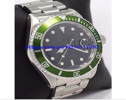 Christmas Gift mens watches 16610 black dial Green Bezel Men039s Watch MINT CONDITION 40mm Mechanical Automatic 40mm5950019