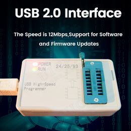EZP2019 USB Programmer High Speed SPI USB 2.0 for 24 25 93 EEPROM 25 Flash BIOS Chip with SOP Socket Clip Burner Kit