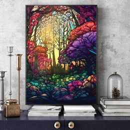 5d Fantasy Stained Glass Diamond Painting Art Landscape Cross Stitch Mosaic Embroidery Kit Diy Diamonds Painting Home Decoration