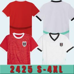 2024 2025 S-4XL Cup Football Jersey Austria Team 24 25 Home Red Away White FANS VERSION soccer Jersey