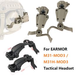 Electronic Shooting Earmuffs Headset Rail Mount Bracket Tactical ARC Helmet Rail Adapter for EARMOR M31 / M31H Tactical Headset