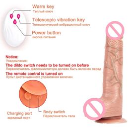 Women's sexy toy Telescopic dildo God nan Wo Products men Woman doll movable silicone Vagina sexyuals toys for