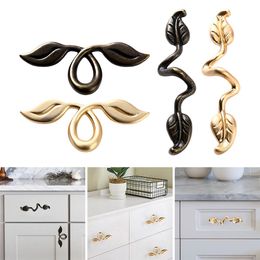 Leaf Cupboard Kitchen Furniture Hardware Cabinet Drawer Pulls Wardrobe Dresser Knobs Door Handle