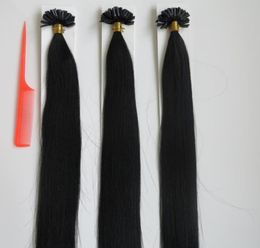 20inch U Nail Tip Hair Extensions Brazilian Keratin Fusion Hair 50 Strands3104220