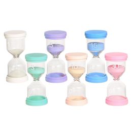 Sand Timer Set 1/3/5/10/15/30-Minutes 6 Colour Hourglass Timer for Kid Classroom Kitchen Game Home Office Decorations 87HB