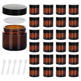 Storage Bottles 10pcs 5g-50g Amber Brown Glass Cosmetic Jar Face Cream Portable Travel Container Accessories