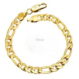 Bangle 18K Gold Color Bracelets for Women Men 8MM Geometry Chain Fashion Wedding Party Christmas Gifts Fine Jewelry 24411