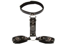 Sex Slave Collar with Handcuffs Fetish bdsm Bondage Restraints Hand Cuffs Adult Games Sex Products Sex Toys for Couples2650147