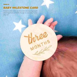 Milestone Baby Sign Newborn Prop Photo Monthly Discs Growth Wooden Pregnancy Disc Photography Announcement Reversible Gender