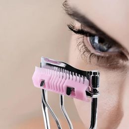 Lady Professional Eyelash Curler With Comb Tweezers Clip Curling Beauty Tool up Eyelash Cosmetic Make Eye K1A4