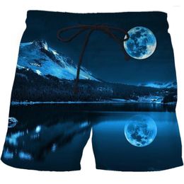 Men's Shorts Landscape 3D Print Beach Pants Lead The Way. Fashion Trend Advanced Fabrics Are Comfortable And Soft
