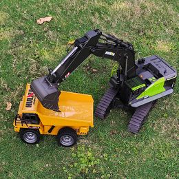 1/14 Huina 1593 573 540 RC Excavator Dumper Truck Crawler 2.4G Remote Control Alloy Tractor Loader Raido Controlled Car Digger