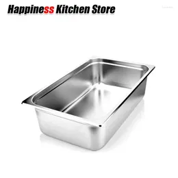 Bowls 6pcs Kitchen Tools 1/1" STAINLESS STEEL STEAM TABLE PAN COMMERCIAL BIG 53 32.5CM WITH LID