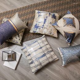Pillow Luxury Grid Cover European Waist Cases Nordic Striped Soft Sofa Chair Car Living Room Decor