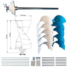 New Arrival 6000W Wind Vertical Turbine Generator Alternative Free Energy Windmill 12V 24V MPPT Hybrid Controller Off Inverter
