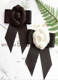 Pins Brooches Simple Woman Ribbon Bowknot Handmade Flower Corsage Fashion OL Elegant Brooch Trendy Shirt Accessories23764993443196