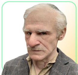 Party Masks Old Man Scary Cosplay Full Head Latex Halloween Funny Helmet Real7480752