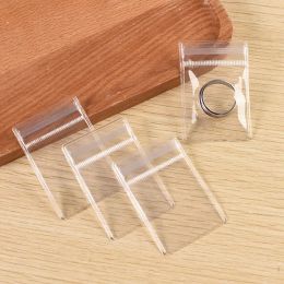 100Pcs PVC Dustproof Self Sealing Bag Jewelry Zip Lock Bags Reclosable Thick Transparent Ziplock Gift Packaging Storage Pouches