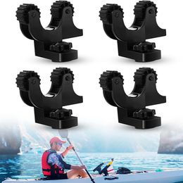 Kayak Paddle Holder Kayak Track Mount Accessories Kayak Oar Holder For Fishing Kayak, Kayak Rail Accessories, 4 Pack