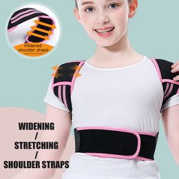 Back Posture Corrector for Kids & Teens,Adjustable Wide Upper Back Straightener Brace for Posture Correction, with Shoulder Pads