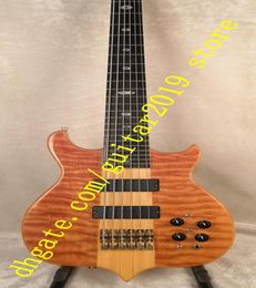 6 string neck through the bottom of the body electric bass guitar ash body and maple neck 7056238