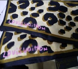 Leopard Print Scarf 472 In Ultra Length 100 Silk Handle Scarf Small Ribbon Hair Woman Headband Bag5073294