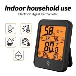 Large Size LCD Digital Thermometer Hygrometer Indoor Room Electronic Temperature Humidity Metre Sensor Gauge Weather Station