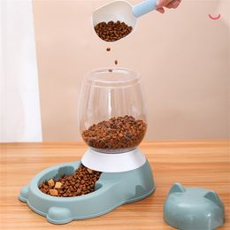 2.2L Dog Food Water Bowl Cute Automatic Feeder Dispenser For Cat Dog Bulldog Large Capacity Pet Drinking Bowl Cat Supplies