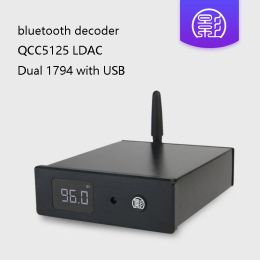 Connectors D3 Dual Pcm1794a Audio Decoder Qcc5125 Bluetooth Highend Decoder Supports Aptxhd Ldac Lossless Format Usbc Sound Card Function