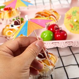 20/50pcs Multi Coloured Picks Tropical Paper Cocktail Umbrellas Mini Party Drink Accessories Hawaii Party Supplies