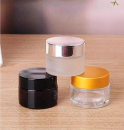 5g5ml 10g10ml Upscale Cosmetic Storage Container Jar Face Cream Lip Balm Frosted Glass Bottle Pot with Lid and Inner Pad3163291