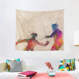 Tapestries Fencing Sport Art #fencing Tapestry Decoration Wall Bedrooms Decor Bedroom Aesthetic Carpet On The
