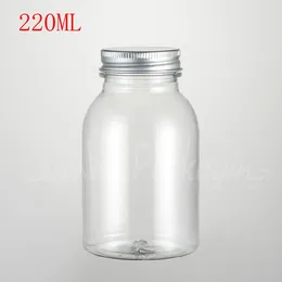 Storage Bottles 220ML Transparent Round Shoulder Bottle With Screw Cap 220CC Empty Cosmetic Container Makeup Sub-bottling ( 30 PC/Lot )