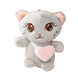 1PC Cute Kitten With Love Bag Plush Toy So Cute Lucky Cat Fashione Key Chain Satchel Pendant Grab Soft Doll Funny Birthday Gifts