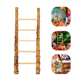 Plates Bamboo Ladder Sashimi Arrangement Sushi Decoration Artificial Ornaments Po Props Miniture