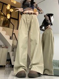 Women's Jeans Vintage Baggy Women Korean Style Fashion Y2K Basic Denim Pants Oversized Harajuku Retro Wide Leg Straight Trousers