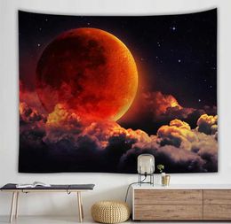 scene Tapestries Starry sky moon night tapestry room art decoration background cloth home living room decoration wall hanging beach towel R0411