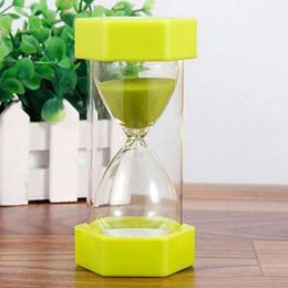 5 15 20 30 45 60 Minutes Yellow Sand Timer Hourglass Sand Watch Clock Plastic Sandglass Timing Shower Home Decor for Kids Gifts