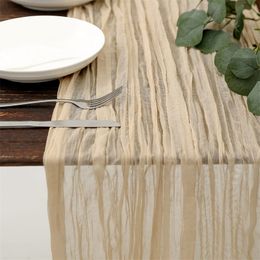 13ft Gauze Table Runner Semi Sheer Terracotta/dinning Green/navy Blue Cheesecloth Table Cloth for Wedding Party Boho Decor